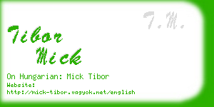 tibor mick business card